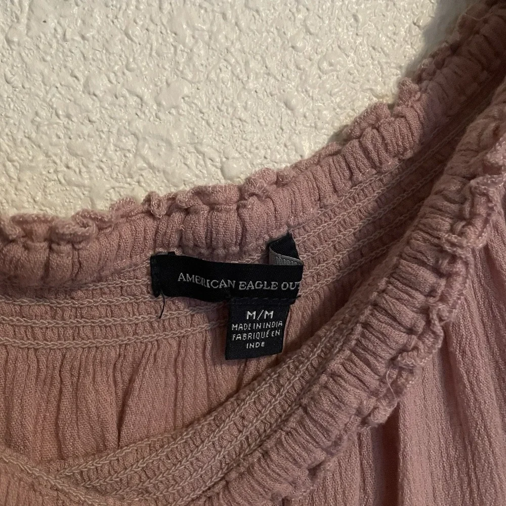 American Eagle Outfitters Off the Shoulder Womens Pink Top - Size M - Picture 3 of 7